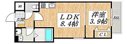 D porta arcobaleno 1LDKの間取図画像
