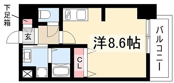 パルティール金山 ｜愛知県名古屋市中区正木4丁目(賃貸アパート1R・3階・24.05㎡)の写真 その2