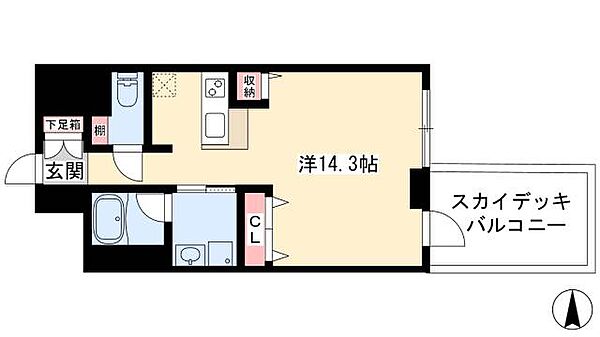 御幸レジデンス丸の内 ｜愛知県名古屋市中区丸の内3丁目(賃貸マンション1R・9階・37.22㎡)の写真 その2