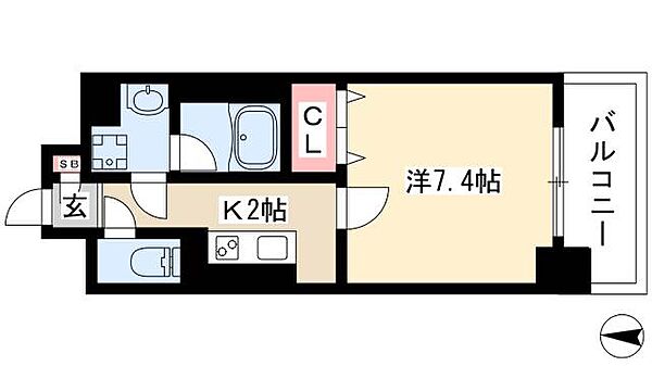 キャナルスクエア ｜愛知県名古屋市中川区西日置2丁目(賃貸マンション1K・7階・28.33㎡)の写真 その2