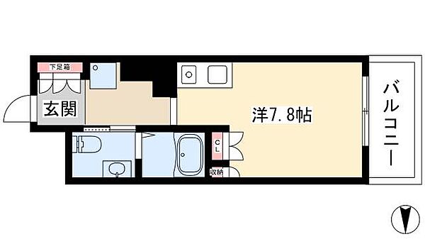 パークアクシス名駅南 ｜愛知県名古屋市中村区名駅南2丁目(賃貸マンション1R・8階・24.12㎡)の写真 その2