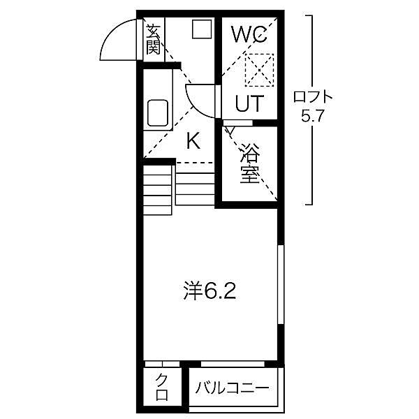 H&S黒川 ｜愛知県名古屋市北区駒止町2丁目(賃貸アパート1K・1階・20.52㎡)の写真 その2