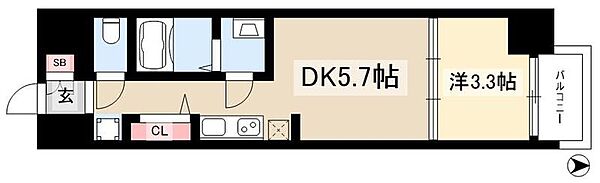 プレサンスジェネ新栄町駅前葵 ｜愛知県名古屋市中区葵1丁目(賃貸マンション1DK・6階・25.11㎡)の写真 その2