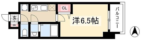 ディアレイシャス矢場町 ｜愛知県名古屋市中区新栄1丁目(賃貸マンション1K・8階・24.36㎡)の写真 その2