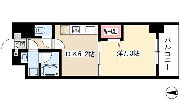 マイコスモス ｜愛知県名古屋市中村区十王町(賃貸マンション1DK・4階・34.43㎡)の写真 その2