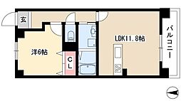 ホームクラルス 1階1LDKの間取り