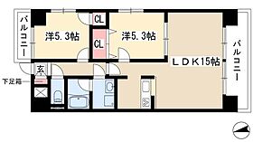 クレアートノムラ  ｜ 愛知県名古屋市中区千代田4丁目15-5（賃貸マンション2LDK・2階・55.01㎡） その2