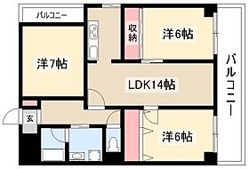 サンコーマンション  ｜ 愛知県名古屋市千種区今池4丁目15-5（賃貸マンション3LDK・7階・78.80㎡） その2