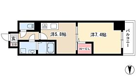 グランパークタワー  ｜ 愛知県名古屋市中村区中村町9丁目116（賃貸マンション1DK・6階・34.90㎡） その2