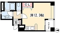 アーバンポイント新栄 6階ワンルームの間取り