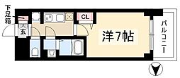 プレサンス上前津フィット 6階1Kの間取り