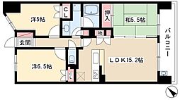 プライムメイツ東別院 3階3LDKの間取り