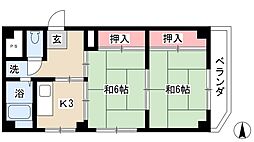 日興ビル 2Kの間取図画像