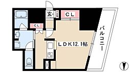 CORNES　HOUSE　NAGOYA 11階ワンルームの間取り