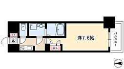 S-RESIDENCE葵 7階1Kの間取り