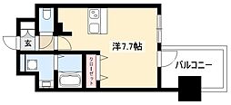 アドバンス名古屋モクシー　(旧　ADVANCE　NAGOYA　MOXIE) 15階ワンルームの間取り