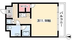 エルブ浄心 ワンルームの間取図画像