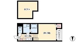 Villa Storia 1階1Kの間取り