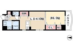 第13オオタビル 2階1LDKの間取り