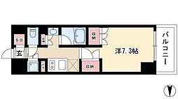 パークアクシス名駅南グランデ 7階1Kの間取り