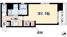 Grand E’terna名古屋鶴舞 5階1Kの間取り