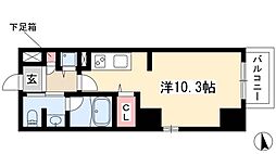 YZ kimabuli 2階ワンルームの間取り