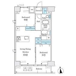 間取図画像 2LDK