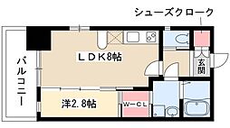 オリス丸の内 6階1LDKの間取り