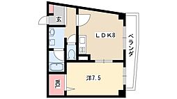 シャルムドミール 1LDKの間取図画像