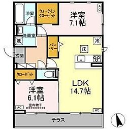 間取図画像 2LDK