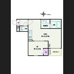 Jack ohataI 1LDKの間取図画像