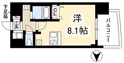 プレサンスサカエリバースタイル ワンルームの間取図画像