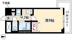 LUMINOUSTSURUMAKOEN 1Kの間取図画像