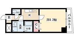 グランアルカンシエル 1Kの間取図画像