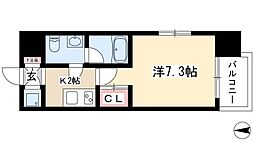 ライブコート泉 1Kの間取図画像