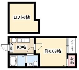 グレイス本陣 1Kの間取図画像