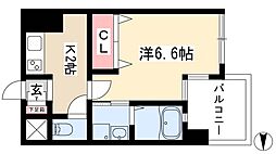エスティメゾン東別院 1Kの間取図画像