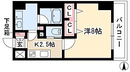 プロシード大須 1Kの間取図画像