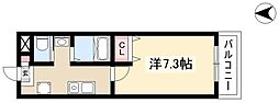 A・City東岸 1Kの間取図画像