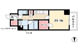 パークアクシス名駅南グランデ 1Kの間取図画像