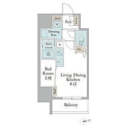 ストーリア名古屋城西 1LDKの間取図画像
