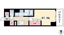 パークアクシス名駅南グランデ 1Kの間取図画像