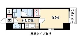 ラクラス浅間町 1Kの間取図画像