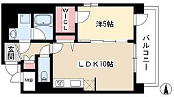 クリスタル丸の内 1LDKの間取図画像