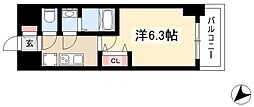 アステリ鶴舞エーナ 1Kの間取図画像