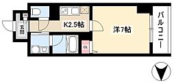 ヴェルドミール 1Kの間取図画像