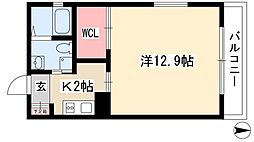 リバーフロントレジデンス ワンルームの間取図画像