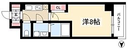 エスリード金山プルミエ 1Kの間取図画像