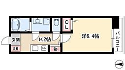 willDo太閤通 1Kの間取図画像