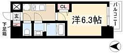 名古屋市中村区亀島2丁目マンション 1Kの間取図画像